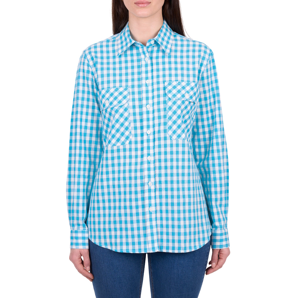 Hard Slog Womens Fay Full Placket Long Sleeve Shirt