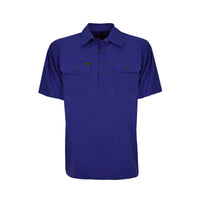 Hard Slog Mens Half Placket Light Cotton Short Sleeve Shirt