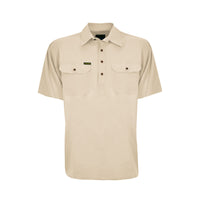 Hard Slog Mens Half Placket Light Cotton Short Sleeve Shirt