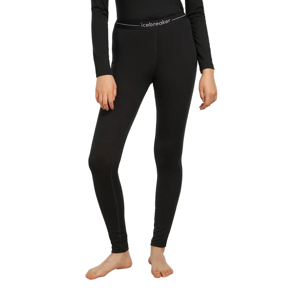 Person wearing black leggings with 'icebreaker' branding