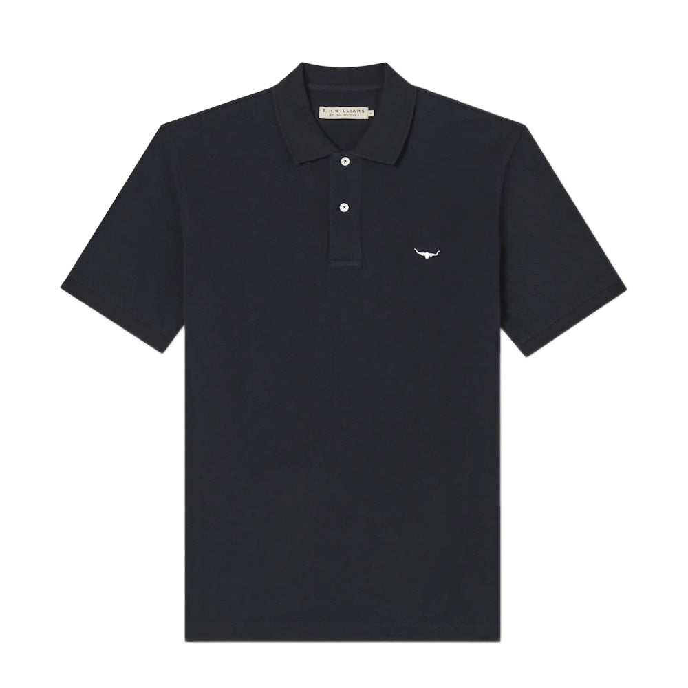 R.M.Williams Mens Rod Polo in Navy