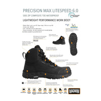 Magnum Precision Max Litespeed 6.0 Composite Toe Work Boot (Black)