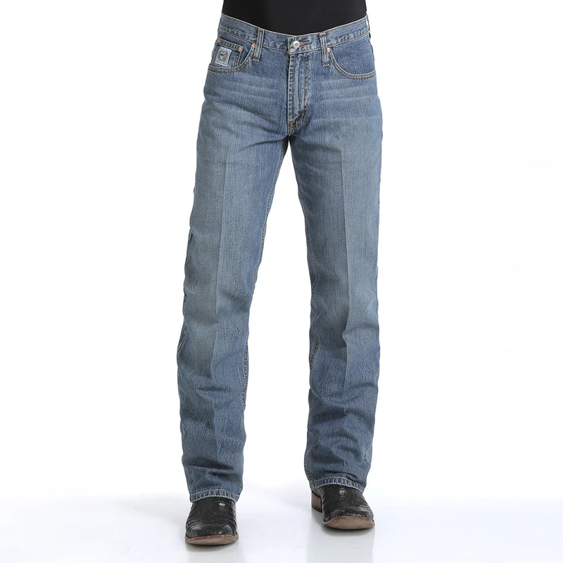 Cinch Mens White Label Mid Rise Relaxed Straight Leg Rigid Jeans