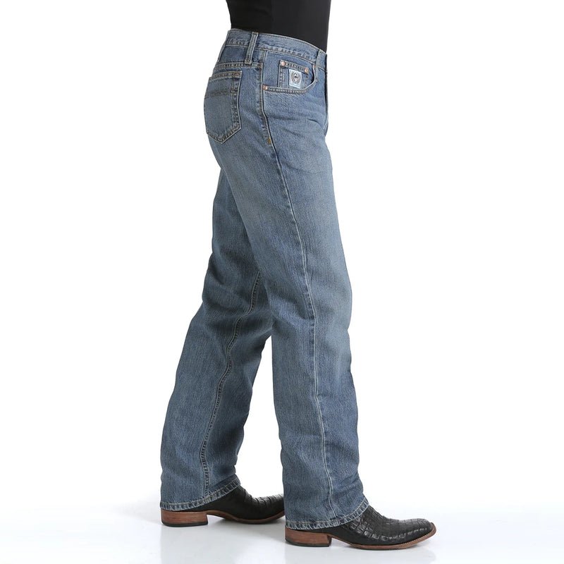 Cinch Mens White Label Mid Rise Relaxed Straight Leg Rigid Jeans