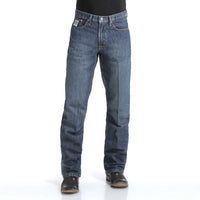 Cinch Mens White Dark Label Mid Rise Straight Leg Jeans
