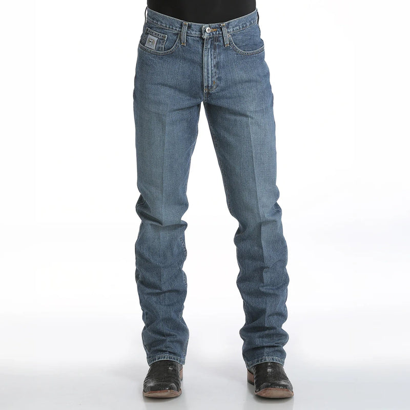 Cinch Mens Silver Label Mid Rise Slim Straight Leg Rigid Jeans