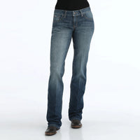 Cinch Womens Ada Mid Rise Relaxed Fit Boot Cut Stretch Jeans
