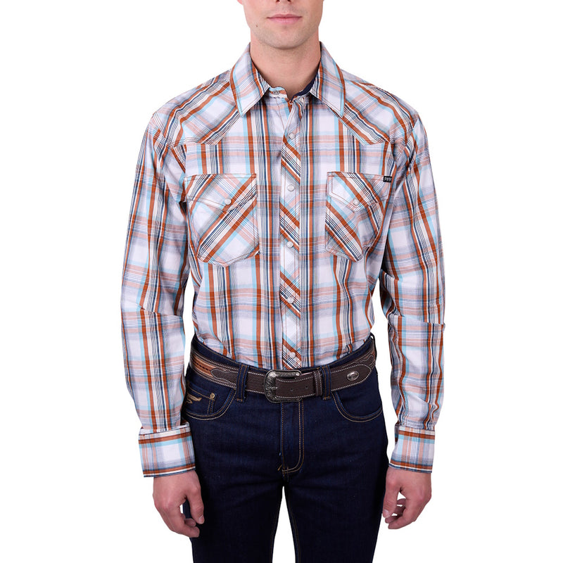 Front of Pure Western Men's Axel Long Sleeve Shirt