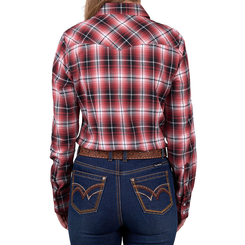 Back of Pure Western Women's Joyce Long Sleeve Shirt