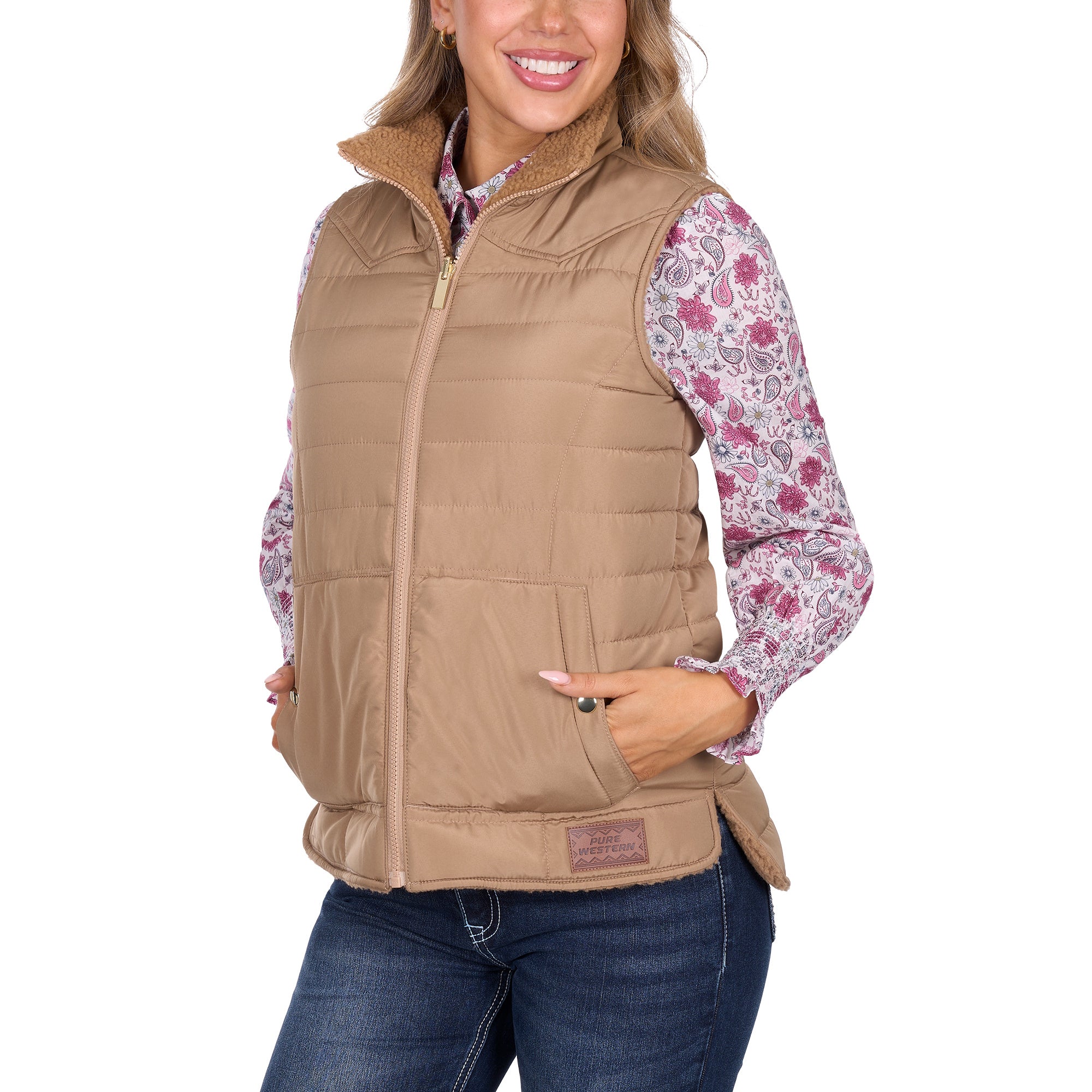 Pure Western Womens Sherri Reversible Vest
