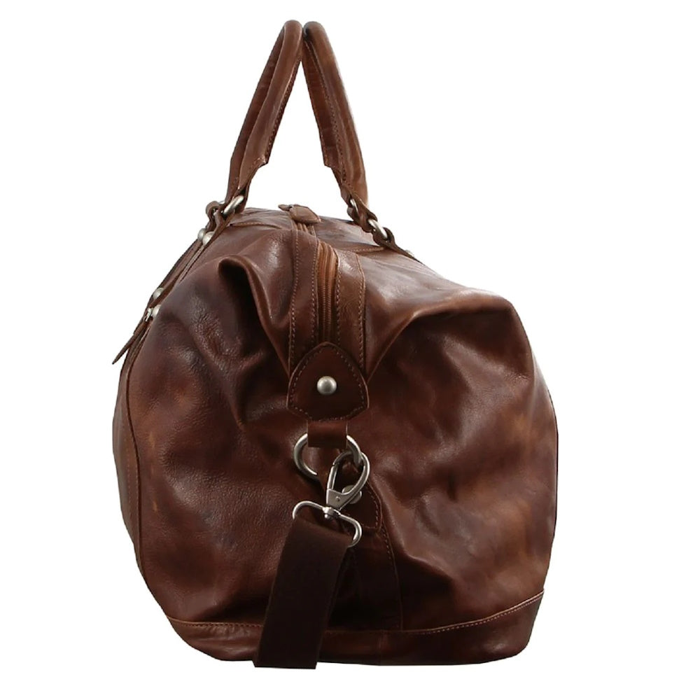 End of Pierre Cardin Rustic Leather Overnight Bag