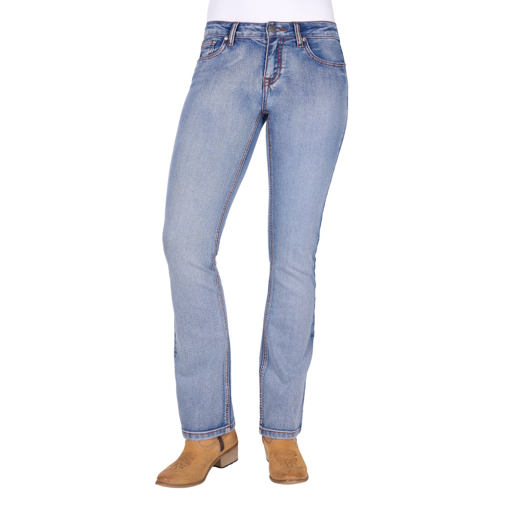 Pure Western Womens Emily Boot Cut Jeans 32 Inch Leg