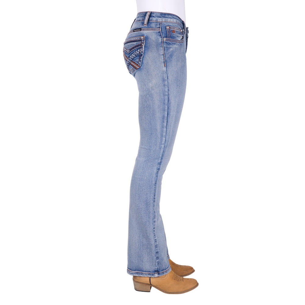 Pure Western Womens Emily Boot Cut Jeans 32 Inch Leg