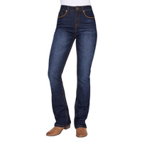 Pure Western Womens Nova High Rise Boot Cut Jeans 34 Inch Leg