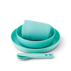 Sea To Summit Passage 7 Piece Dinnerware Set Stacked in colour Aqua Sea