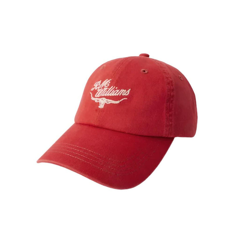 R.M.Williams Script Longhorn Cap (Red)