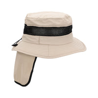 Scala Polyester Bucket Hat With Mesh Vent Hidden Back Flap