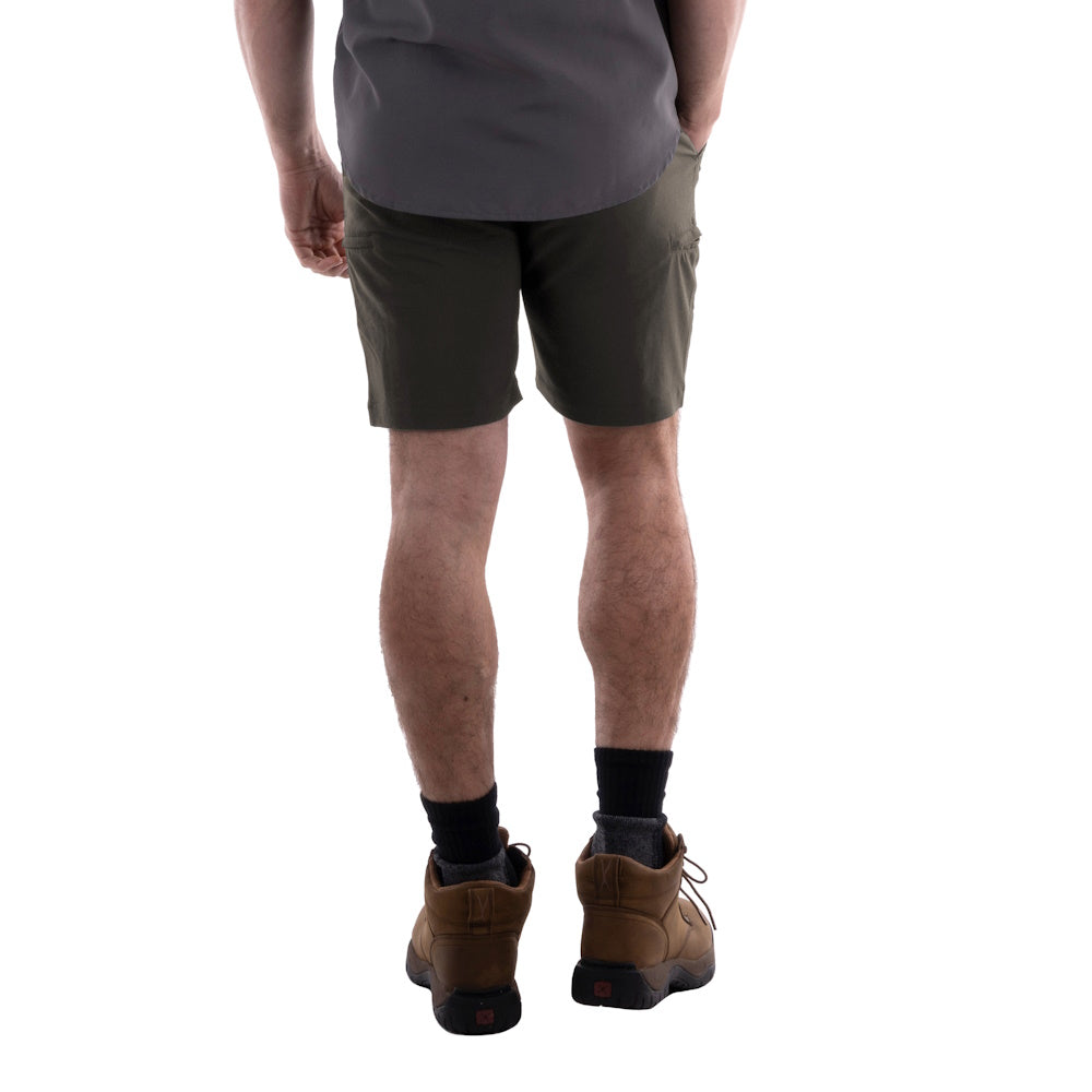 Back view of Thomas Cook Mens Walcott Adventure Shorts in Charcoal