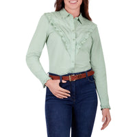 Thomas Cook Womens Savannah Long Sleeve Frill Shirt