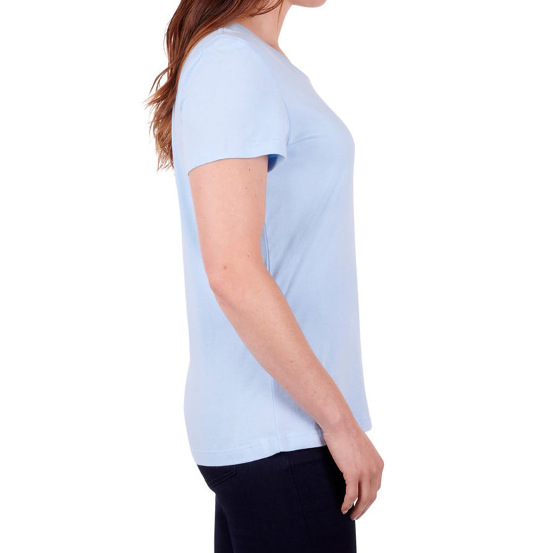 Side view of Thomas Cook Womens Classic Short Sleeve Tee in Sky