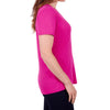 Side view of Thomas Cook Womens Classic V Neck Short Sleeve Tee in Berry