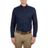 Front of Thomas Cook Mens Linen Tailored Long Sleeve Shirt in Navy