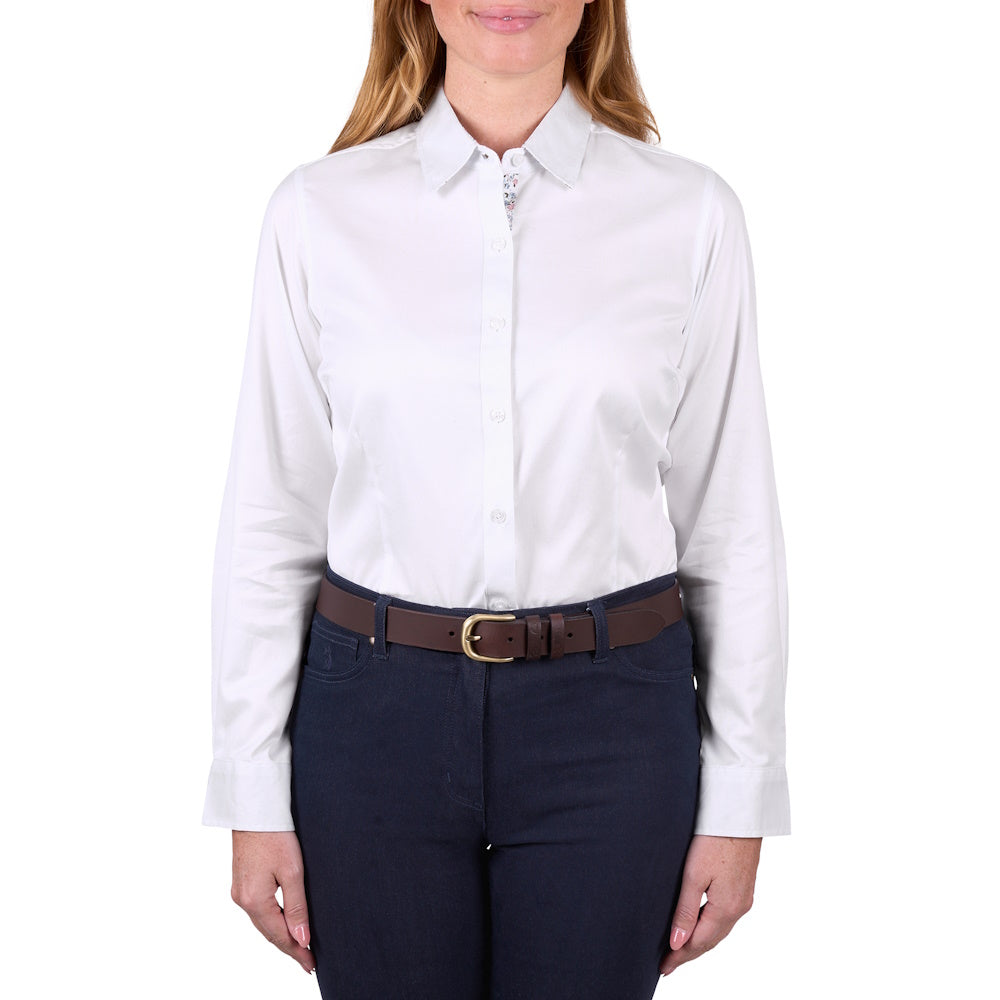 Front of White Thomas Cook Women's Kelsey Long Sleeve Shirt