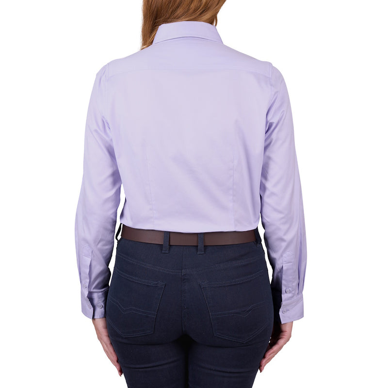 Back of Purple Thomas Cook Women's Kelsey Long Sleeve Shirt