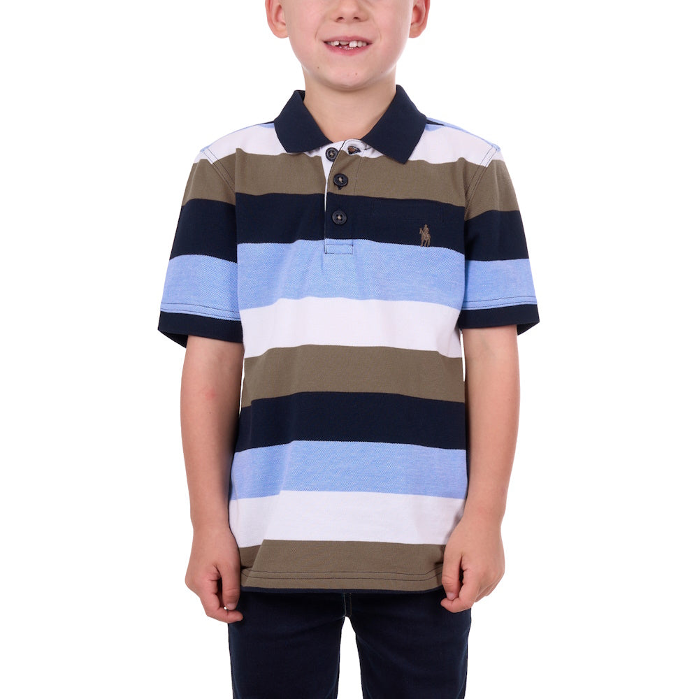 Front of Thomas Cook Boys Jay 1 Pocket Short Sleeve Polo