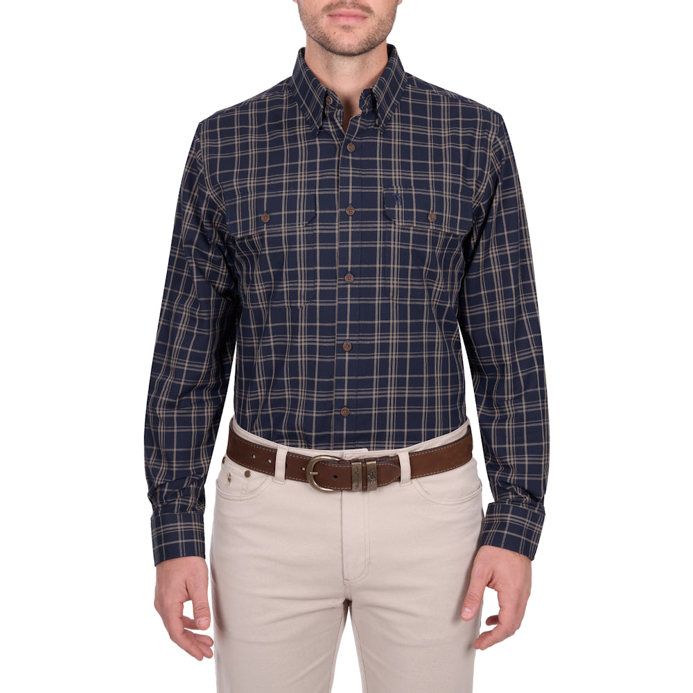 Thomas Cook Mens Adam Check 2 Pocket Long Sleeve Shirt