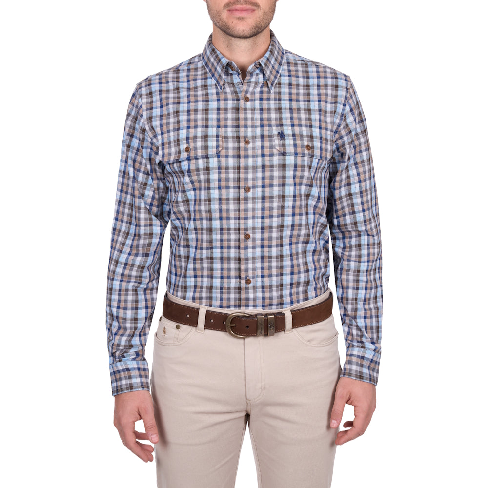 Thomas Cook Mens Jonathan Check 2 Pocket Long Sleeve Shirt