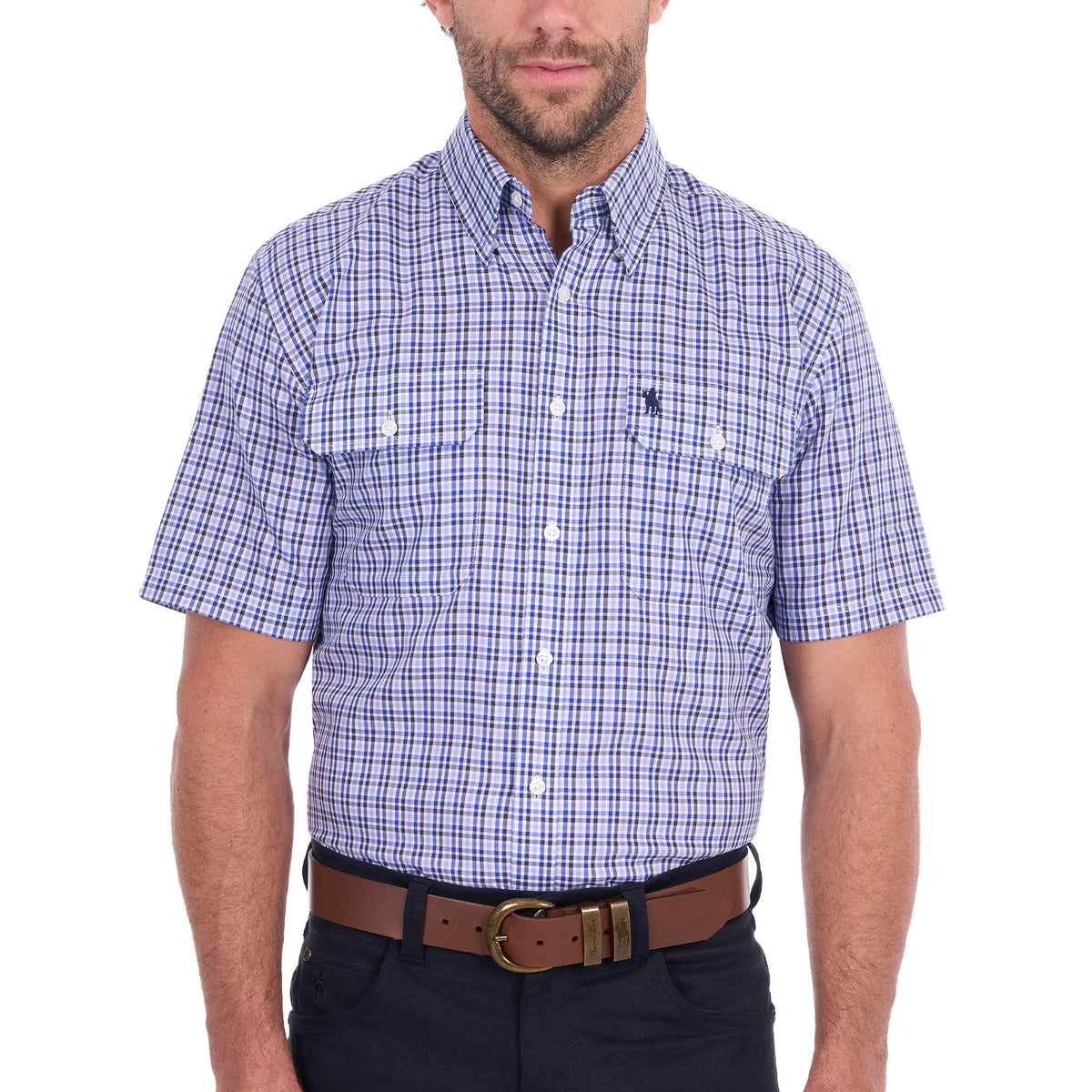 Thomas Cook Mens Wentworth Check 2 Pocket Short Sleeve Shirt