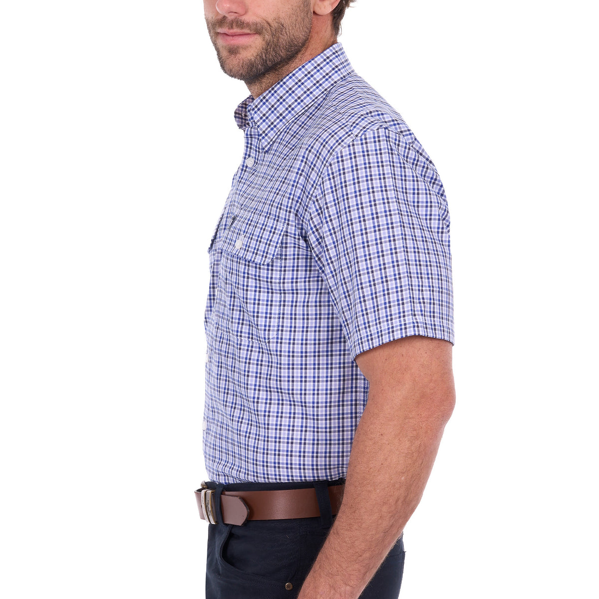 Thomas Cook Mens Wentworth Check 2 Pocket Short Sleeve Shirt