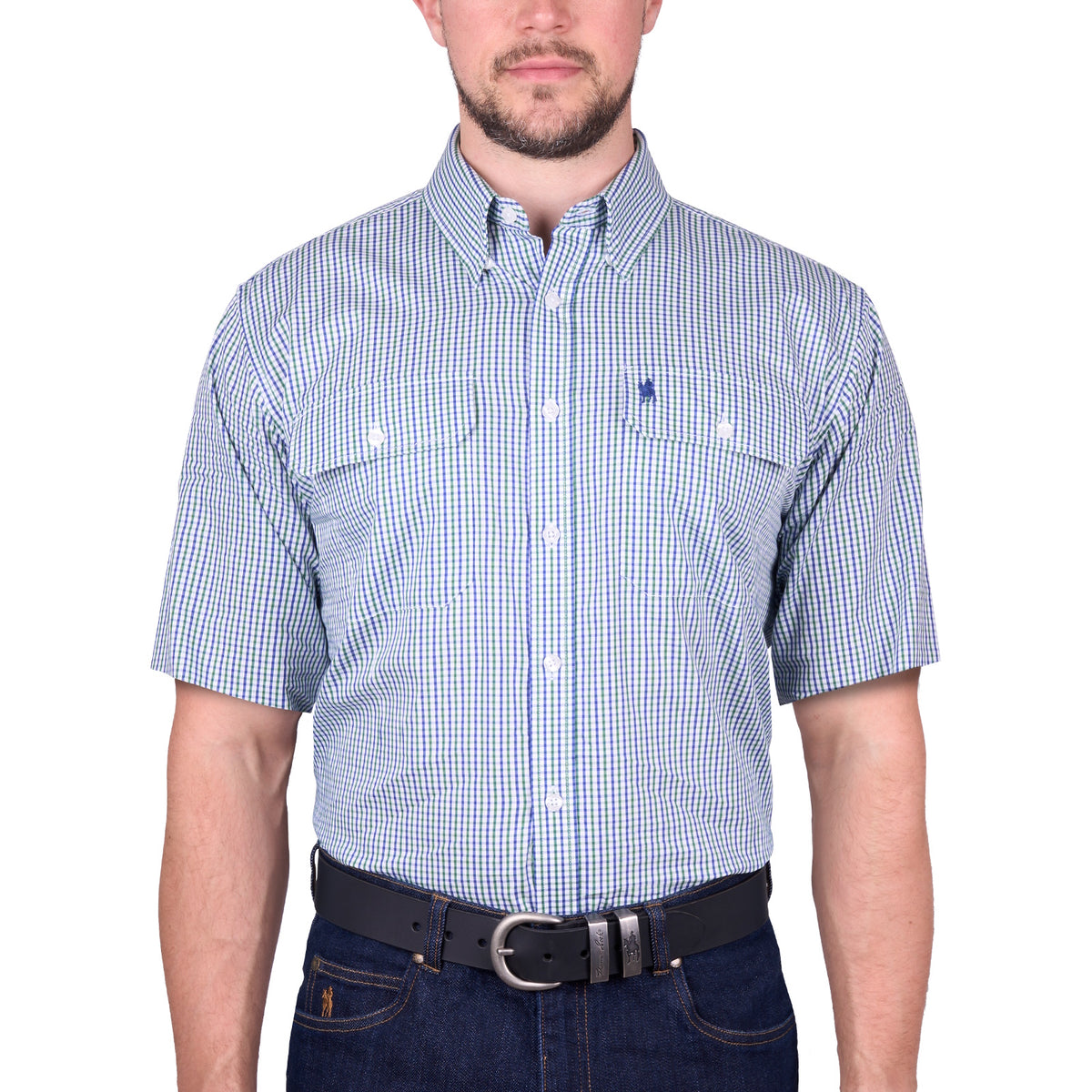 Thomas Cook Mens Wentworth Check 2 Pocket Short Sleeve Shirt