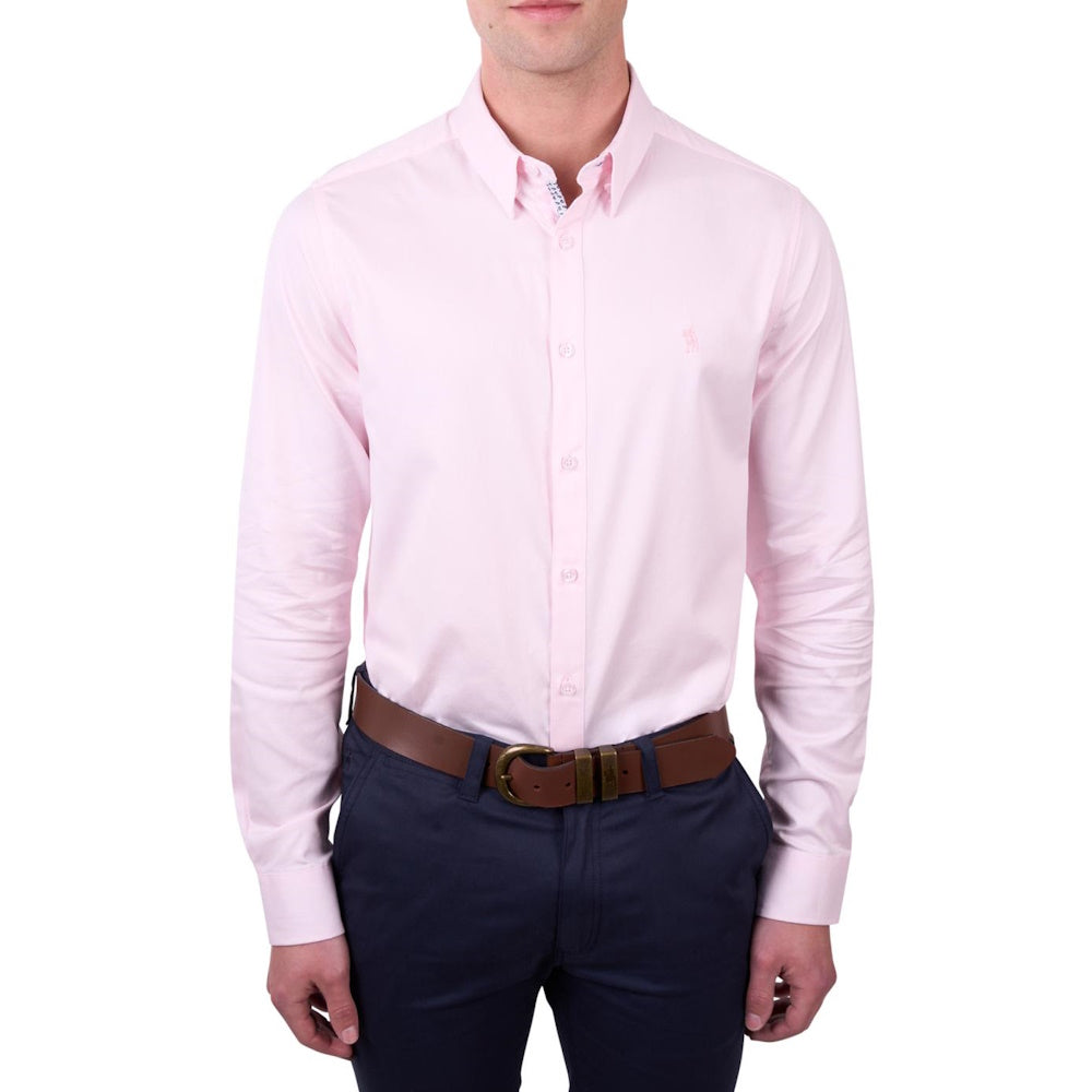 Pink Thomas Cook Men's Callum Tailored Long Sleeve Shirt