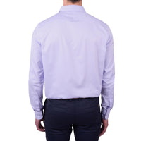 Back of Thomas Cook Mens Callum Tailored Long Sleeve Shirt in Purple