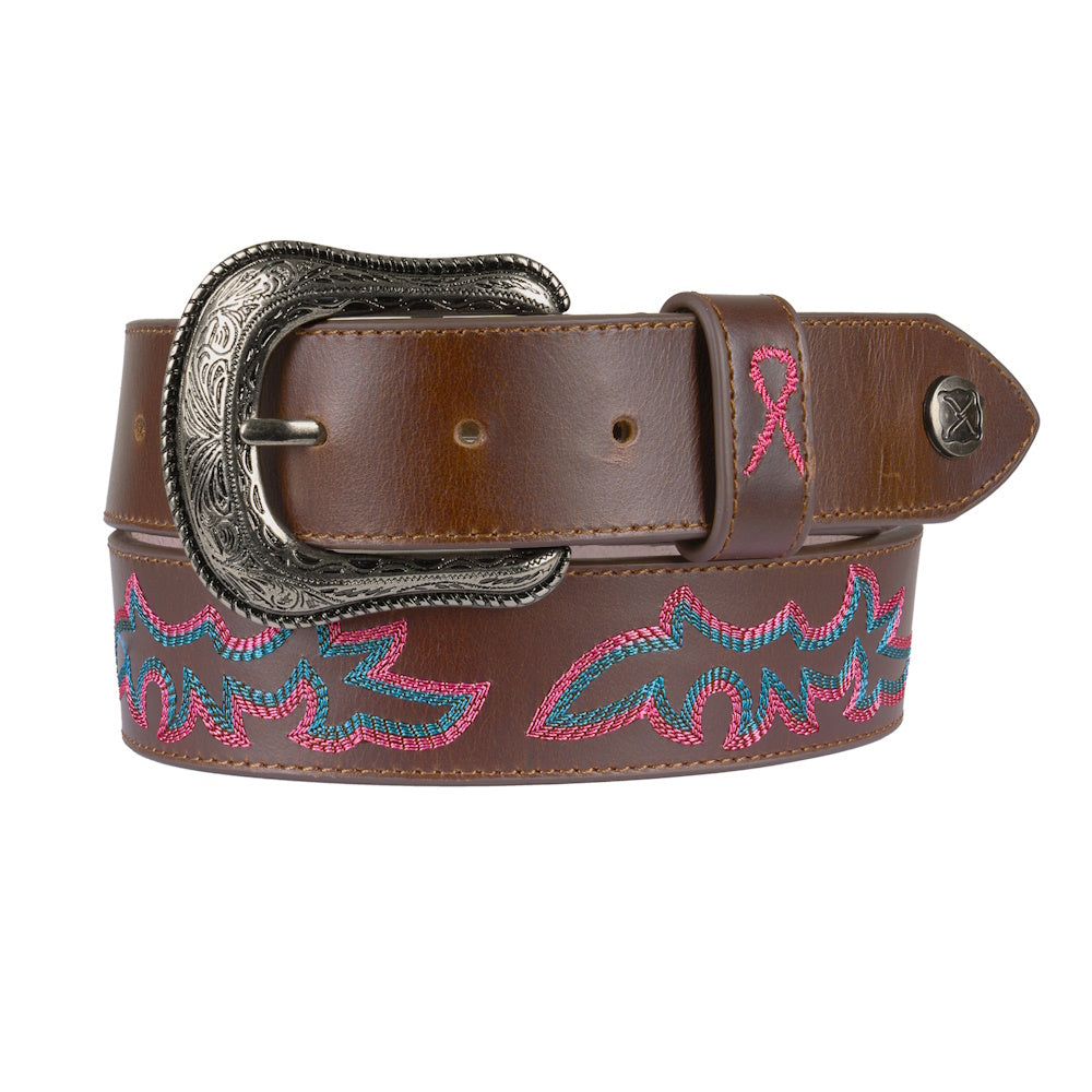 Twisted X Womens Pink Ribbon Belt