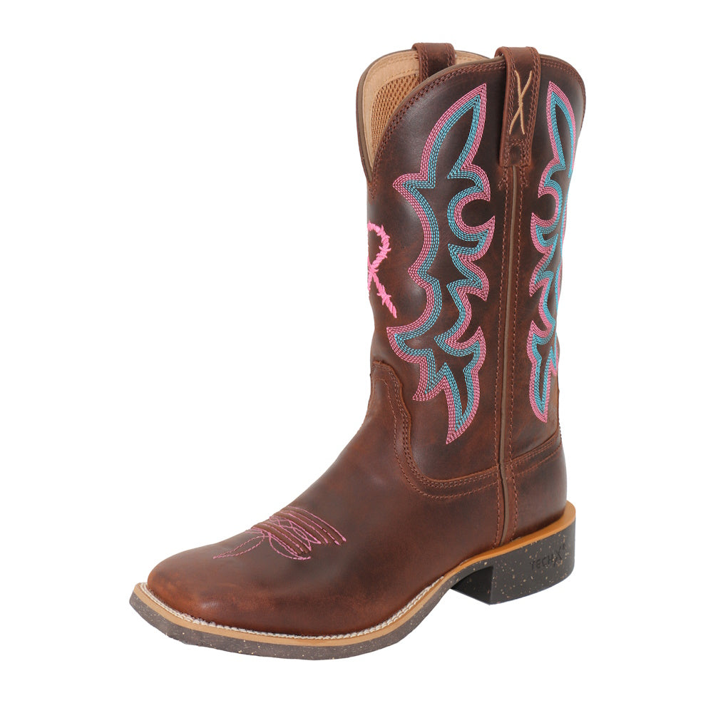 Twisted X Womens Pink Ribbon 11 Inch Tech X2 Boot