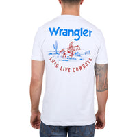 Back of Wrangler® Mens Finn Short Sleeve Tee