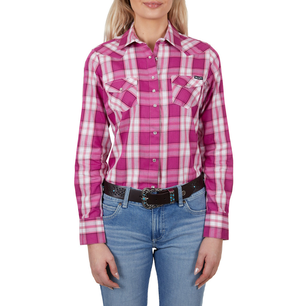 Front of Wrangler® Womens Stella Long Sleeve Shirt