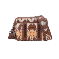 Wrangler® Southwestern Crossbody Wallet Bag in Coffee