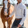 Wrangler® Mens Brent Print Logo Western Long Sleeve Shirt