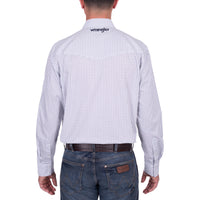 Wrangler® Mens Brent Print Logo Western Long Sleeve Shirt