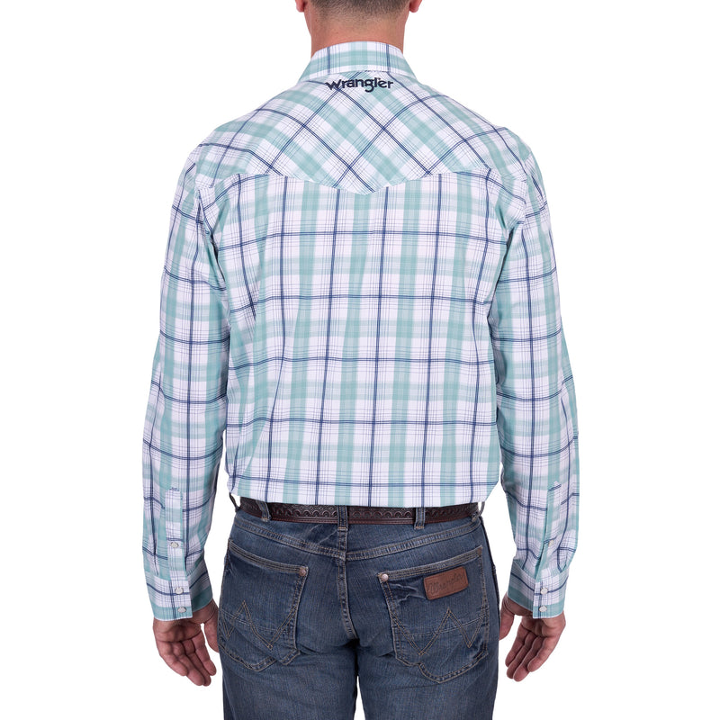 Wrangler® Mens Jacob Check Western Long Sleeve Shirt