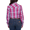 Wrangler® Womens Molly Check Western Long Sleeve Shirt