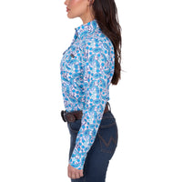 Wrangler® Womens Alissa Print Western Long Sleeve Shirt