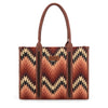 Wrangler Nevada Tote bag with tribal pattern and brown handle