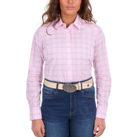 Wrangler® Womens Essie Check Western Long Sleeve Shirt
