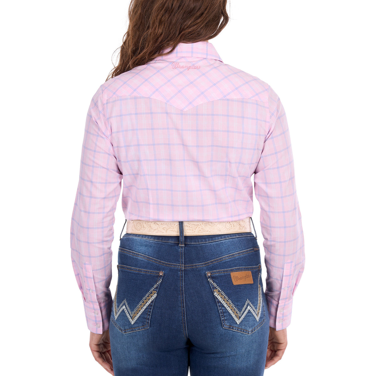 Wrangler® Womens Essie Check Western Long Sleeve Shirt