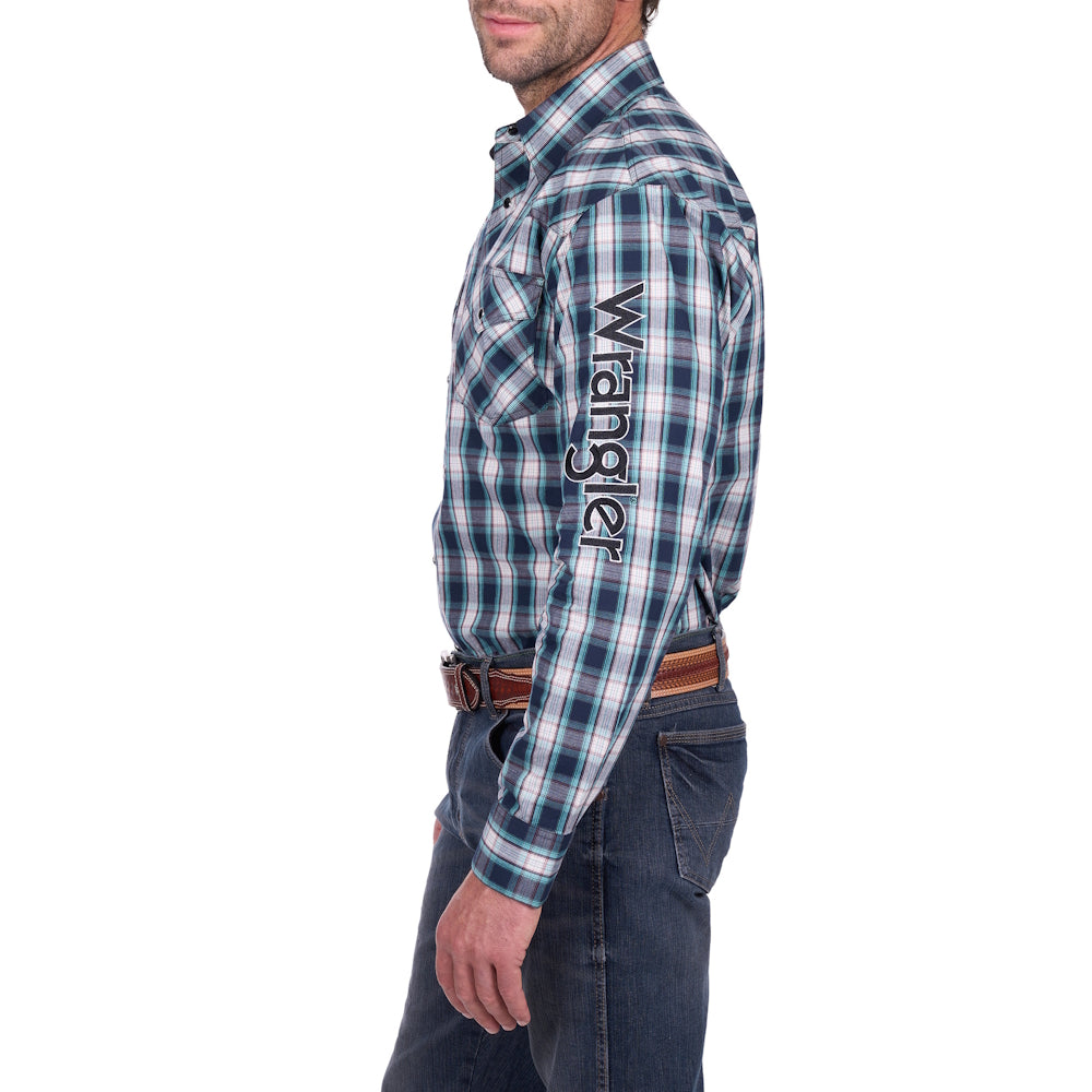 Wrangler® Mens Dustin Logo Long Sleeve Shirt